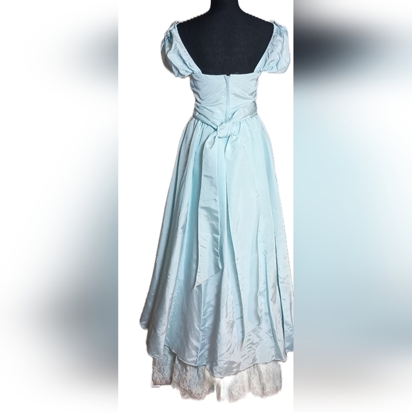 Gunne Sax Vintage Southern Belle Light Blue Prom Dress Size Jr 7 - Picture 2 of 15